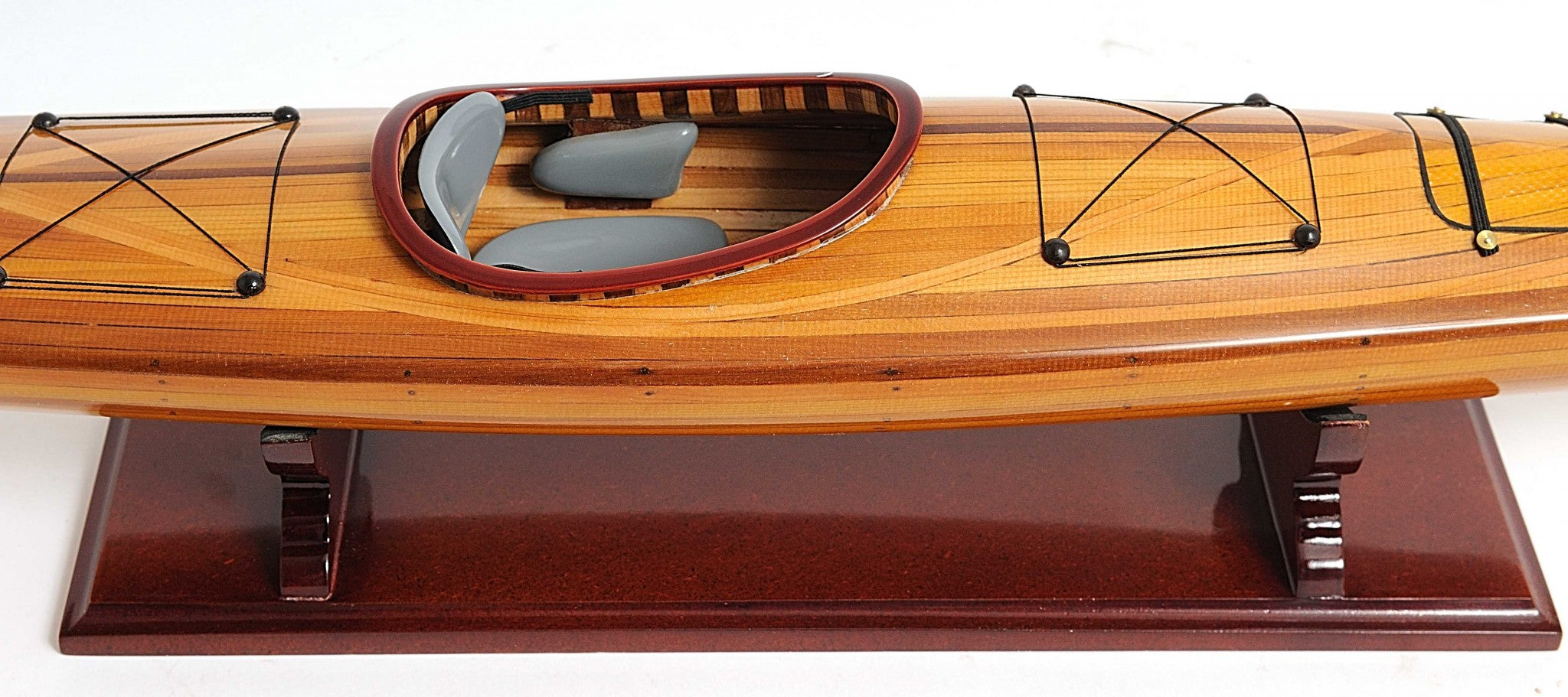 Rich Cedar Kayak Model Sculpture-5