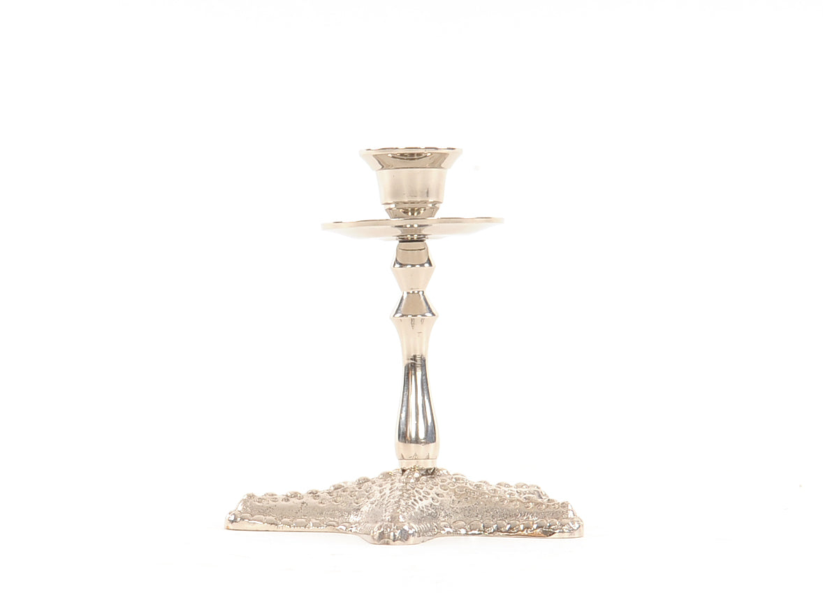 5" Silver Brass Starfish Tabletop Candle Holder-Candle Holders-DECOROLALA