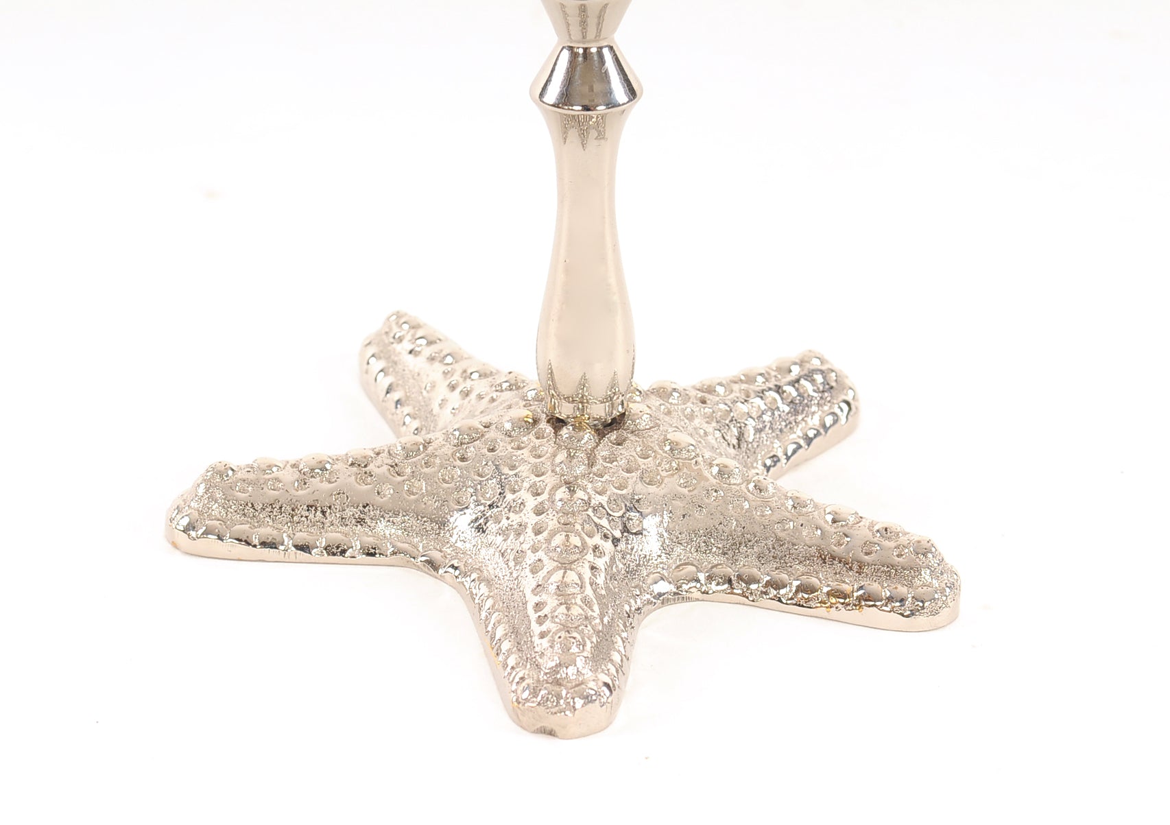 5" Silver Brass Starfish Tabletop Candle Holder-Candle Holders-DECOROLALA