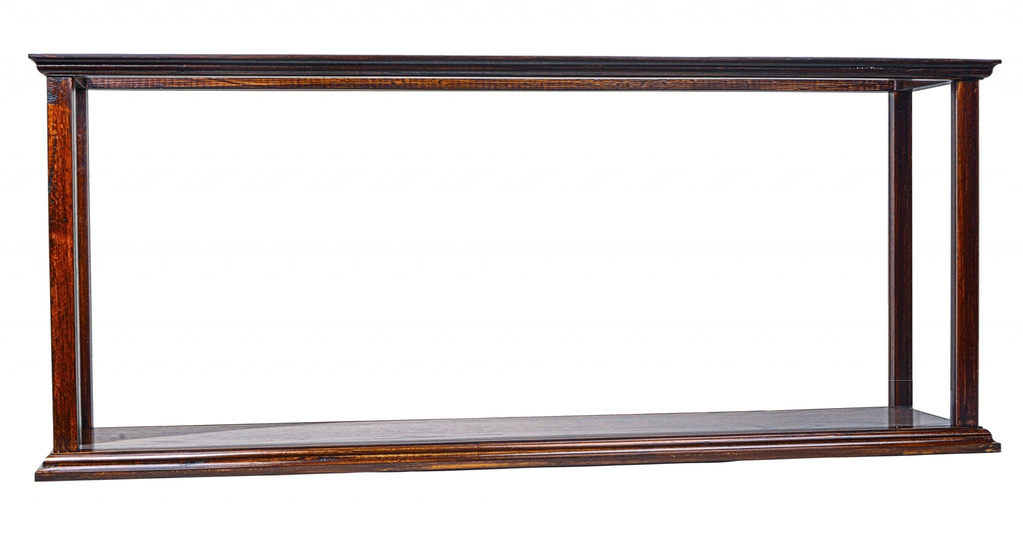 10" Dark Brown And Clear Glass Standard Display Stand-Cabinets-DECOROLALA