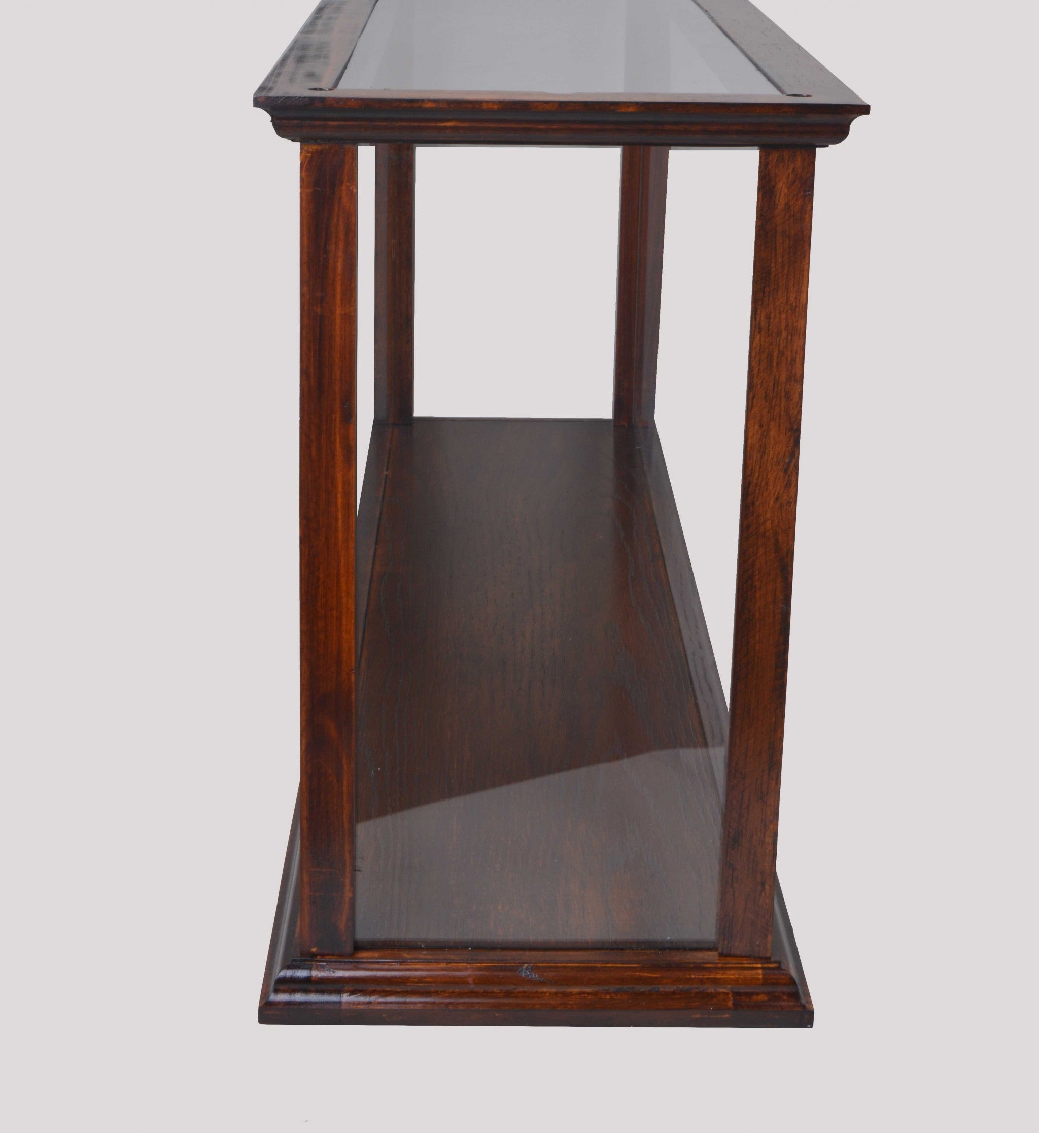 10" Dark Brown And Clear Glass Standard Display Stand-Cabinets-DECOROLALA