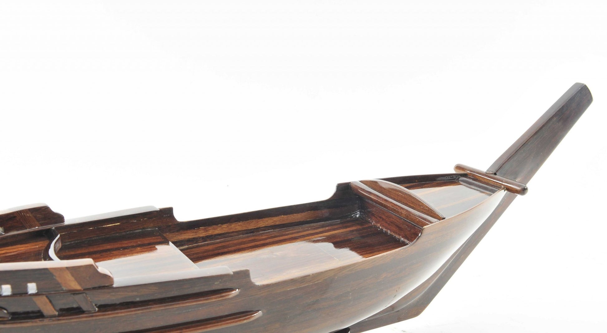 6" Dark Brown Novelty Wood Serving Tray With Handles-5