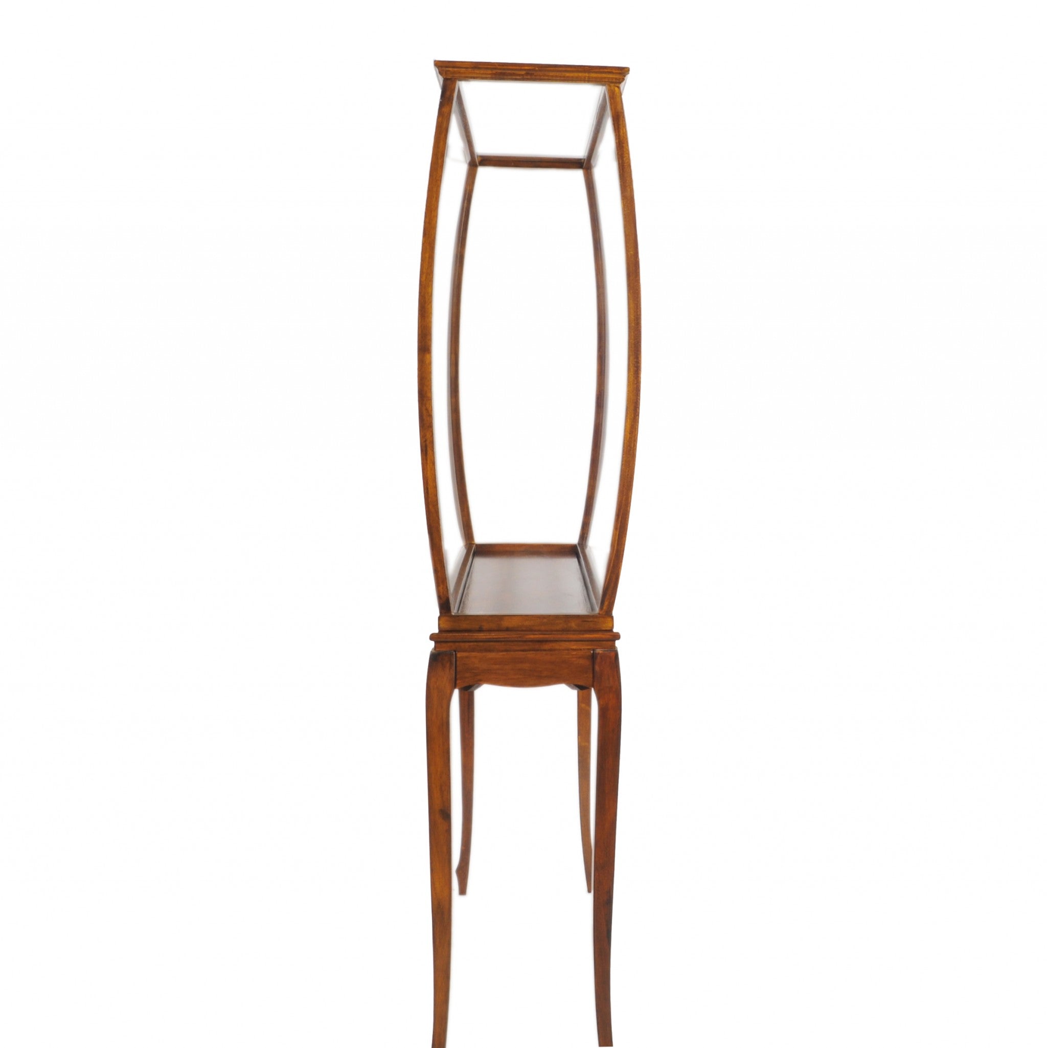15" Brown And Clear Glass Standard Display Stand-Cabinets-DECOROLALA