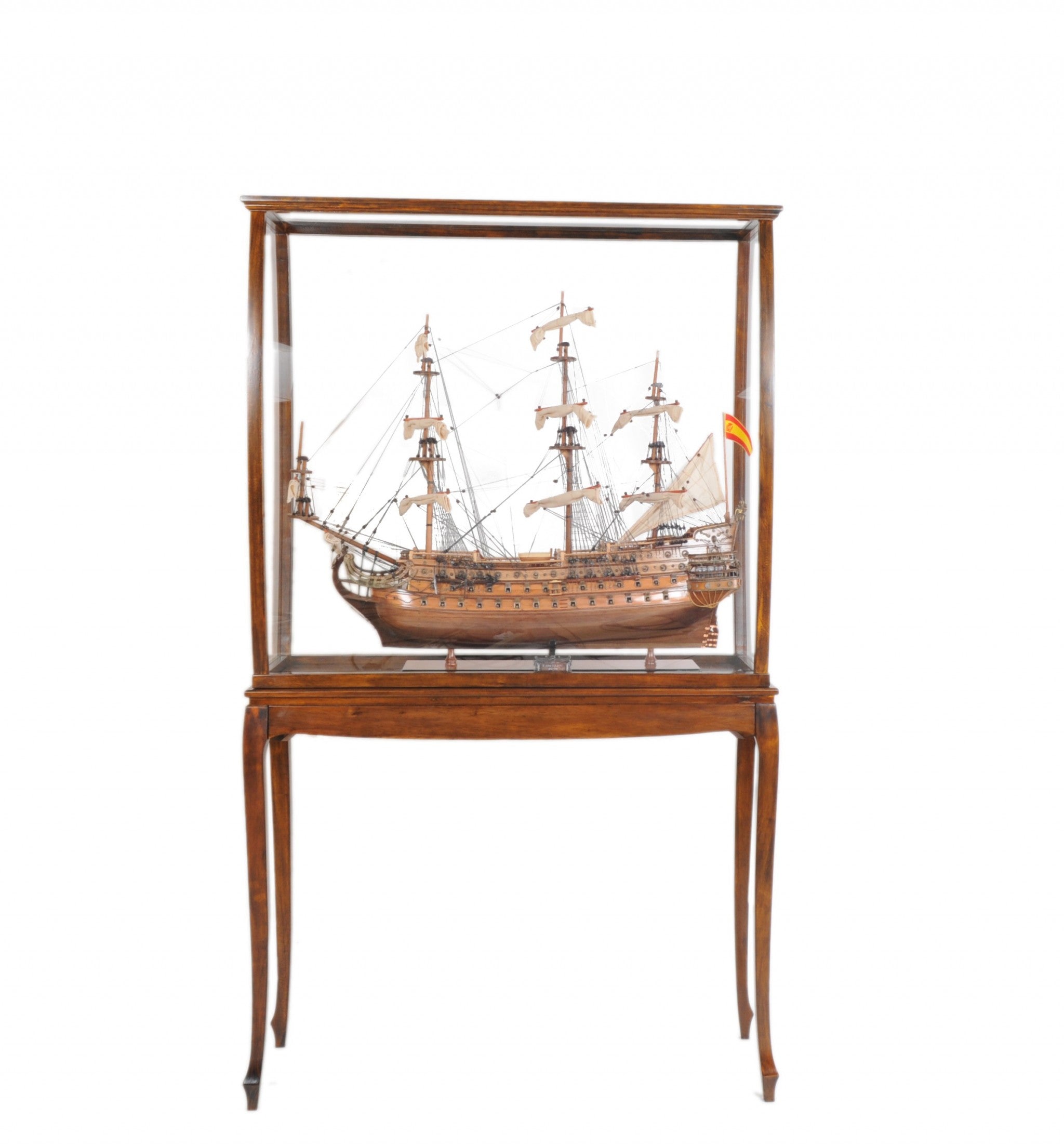 15" Brown And Clear Glass Standard Display Stand-Cabinets-DECOROLALA