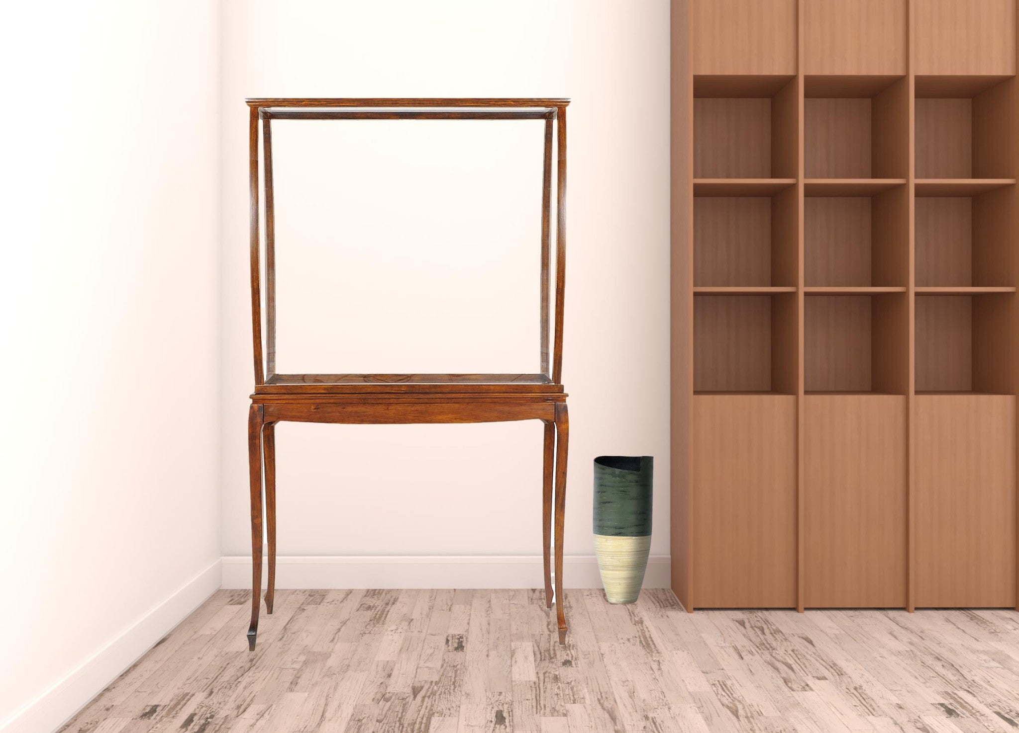 15" Brown And Clear Glass Standard Display Stand-Cabinets-DECOROLALA