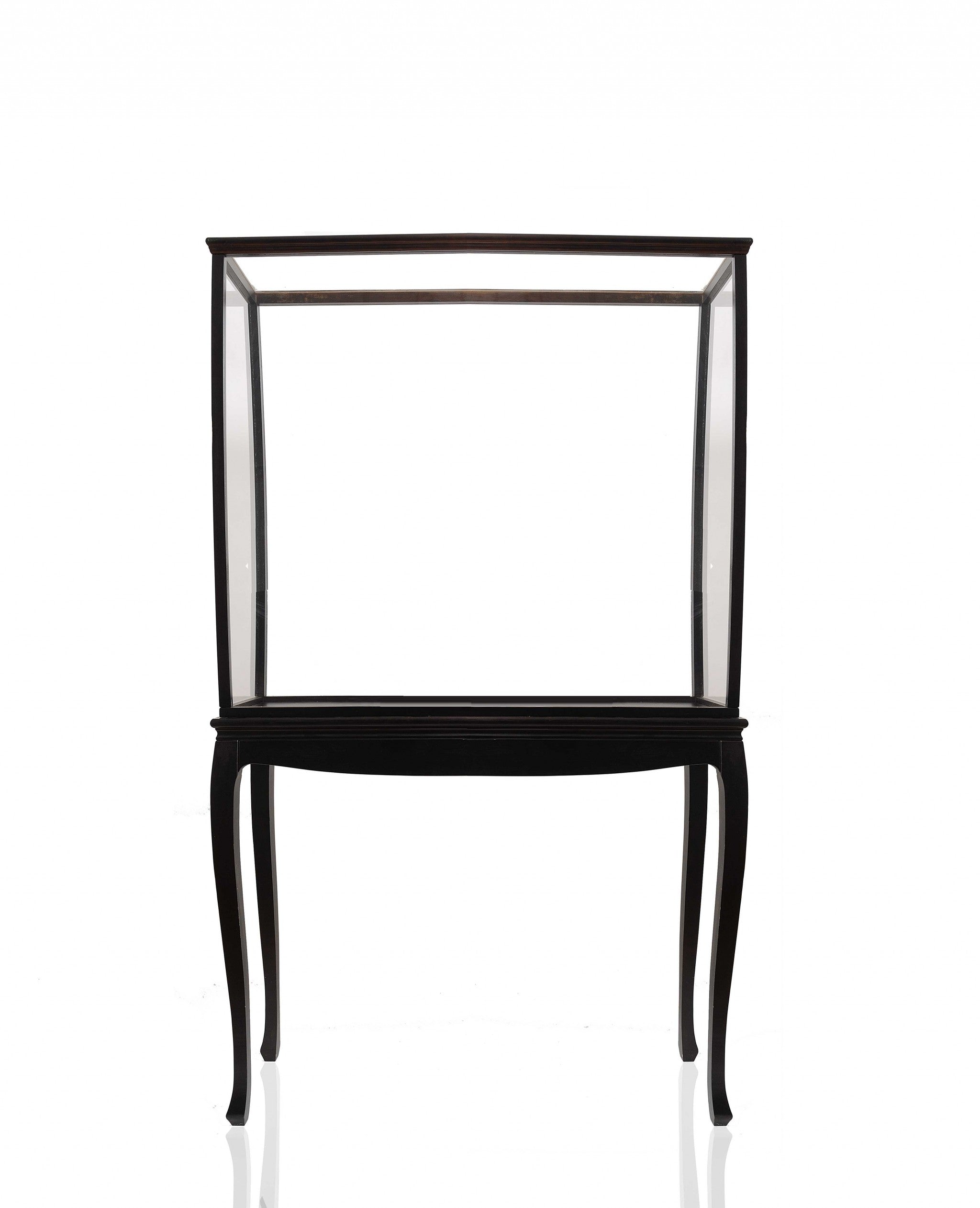 14" Black And Clear Glass Standard Display Stand-Cabinets-DECOROLALA