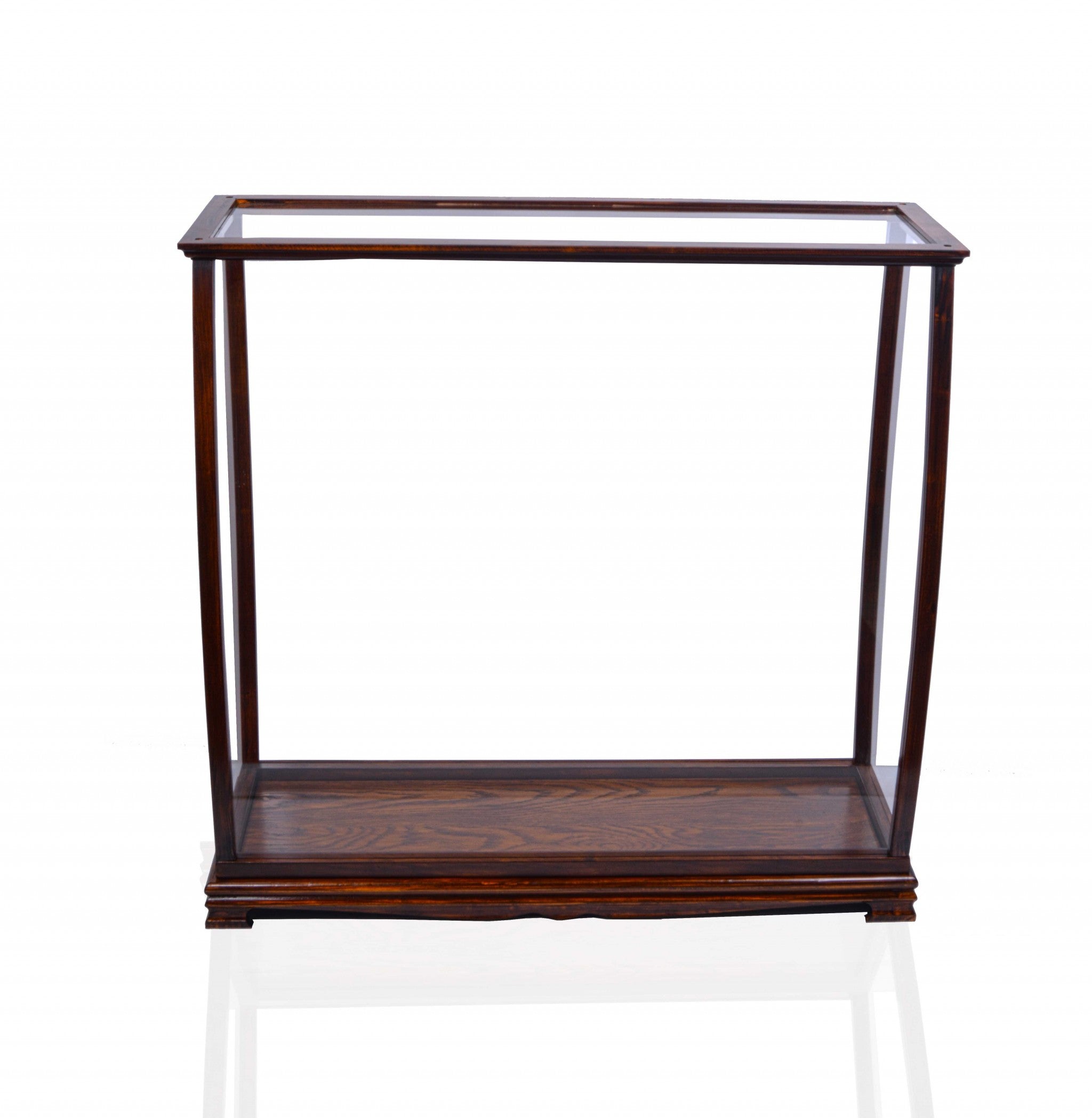 14" Silver And Clear Glass Standard Display Stand-Cabinets-DECOROLALA