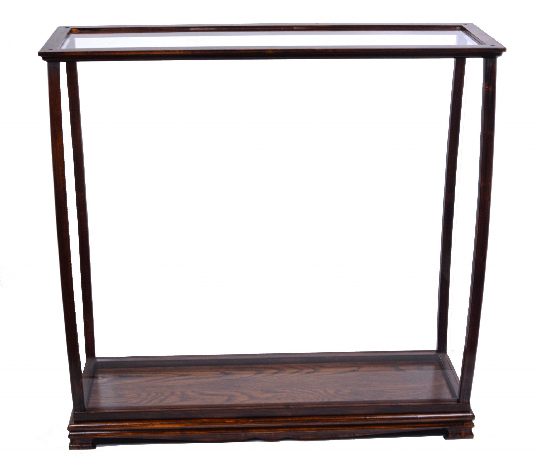 14" Silver And Clear Glass Standard Display Stand-Cabinets-DECOROLALA