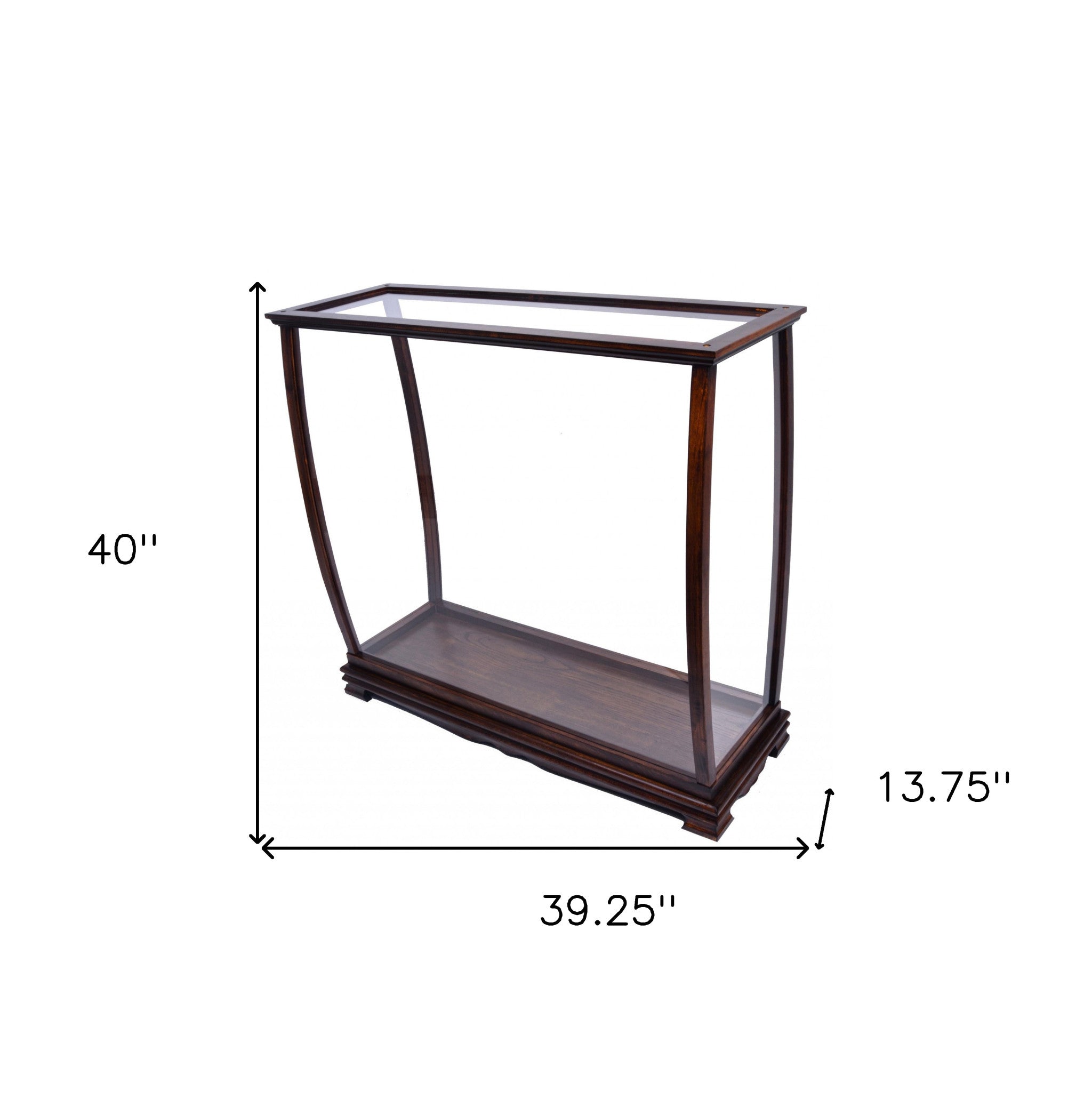 14" Silver And Clear Glass Standard Display Stand-Cabinets-DECOROLALA