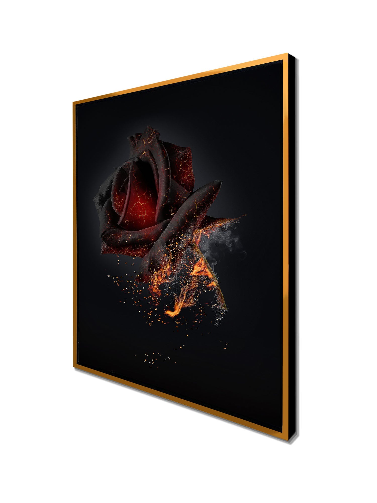 Canvas Print-Burning Rose-Wall art-Wall Decor-DECOROLALA