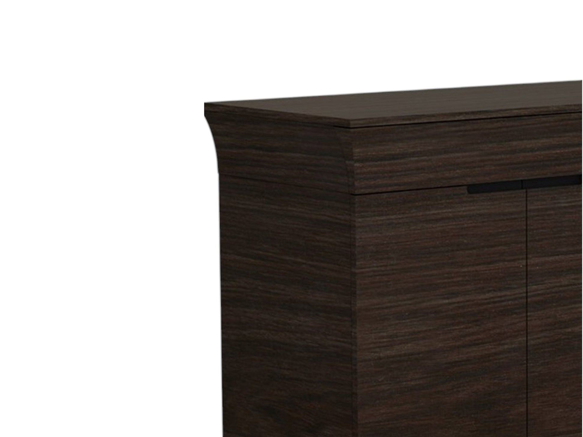 70" Dark Brown Two Drawer Buffet Table with Four Doors-Sideboards-DECOROLALA