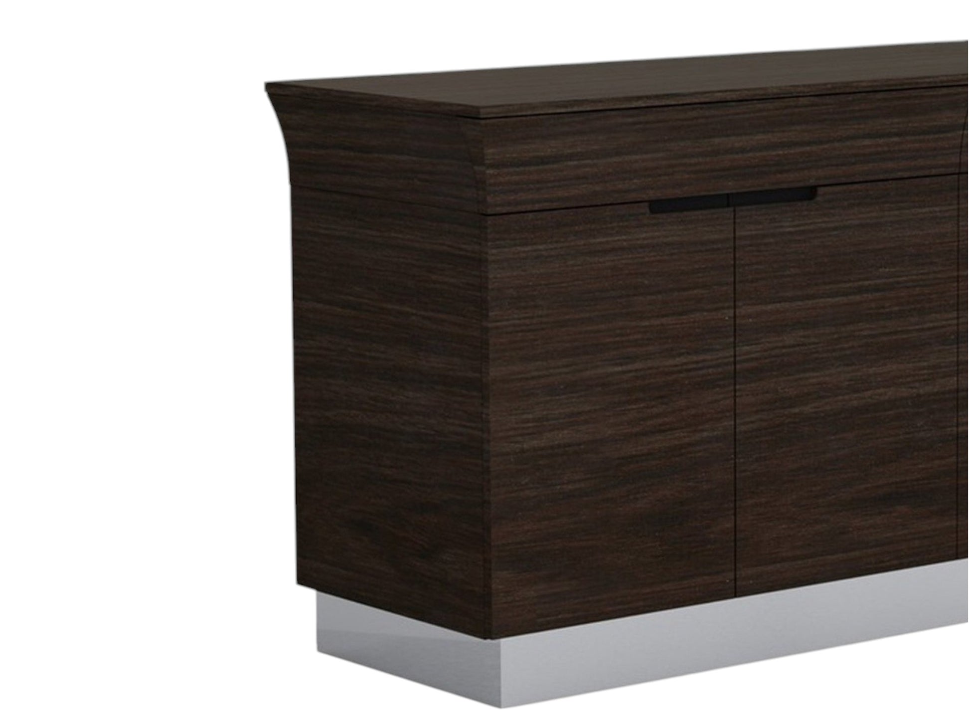 70" Dark Brown Two Drawer Buffet Table with Four Doors-Sideboards-DECOROLALA