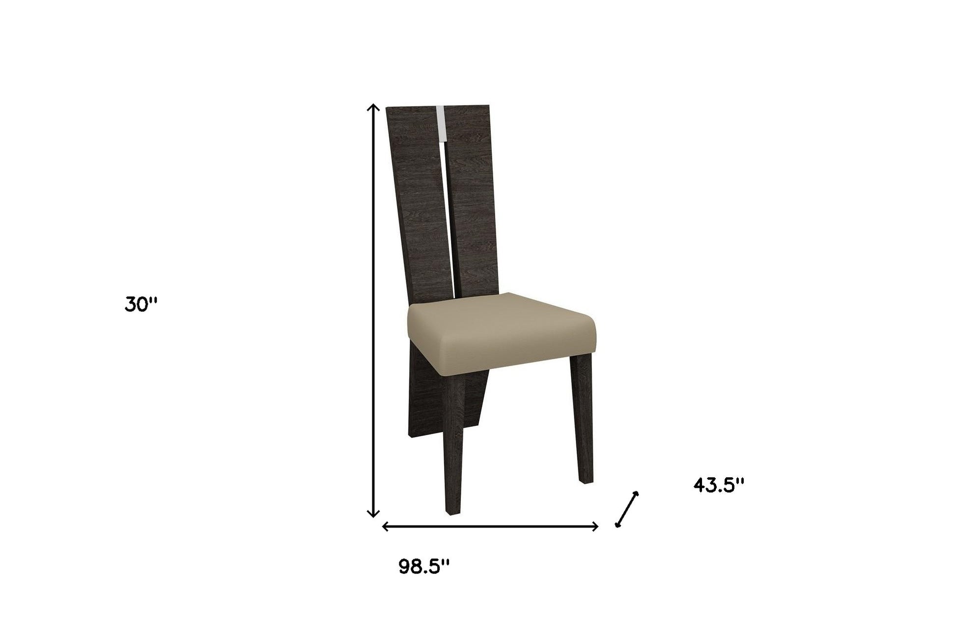 Seven Piece Gray Dining Set with Six Chairs-Dining Sets-DECOROLALA