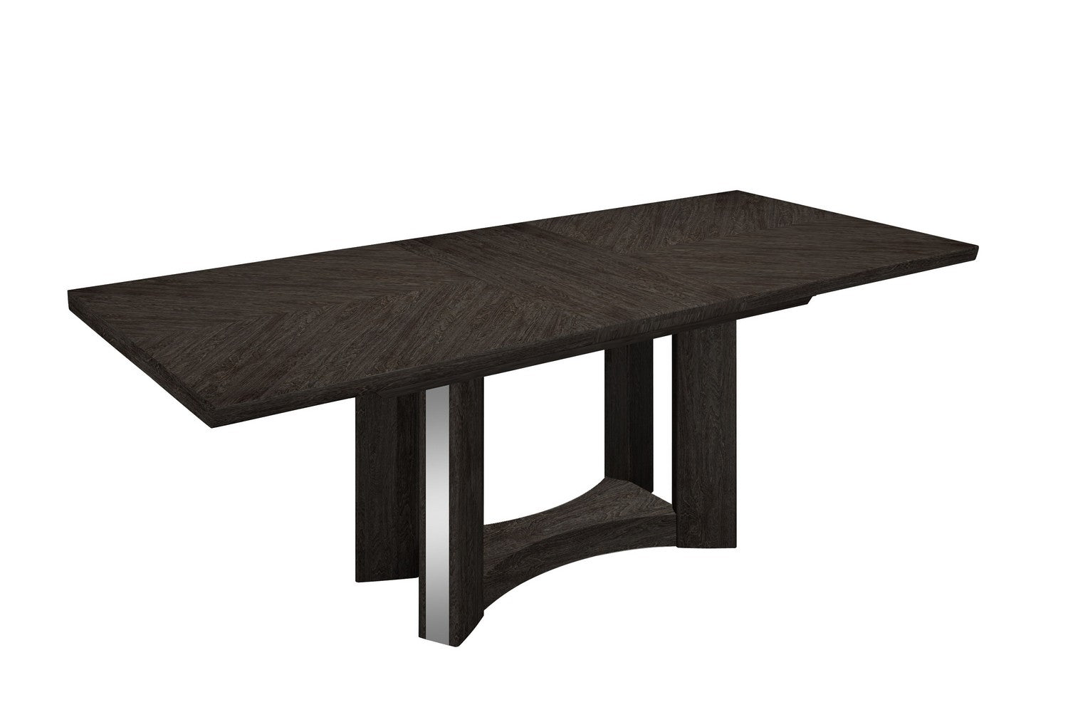 98" Dark Gray Solid Wood Dining Table-Dining Tables-DECOROLALA