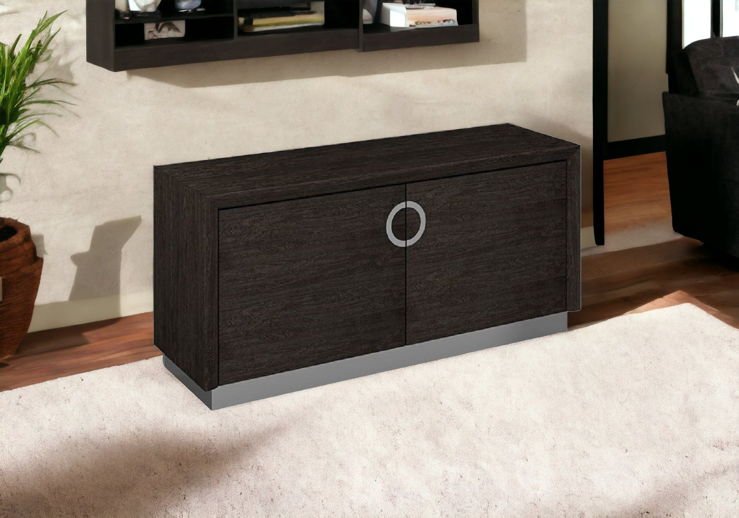 72" Gray Buffet Table with Two Doors-Sideboards-DECOROLALA