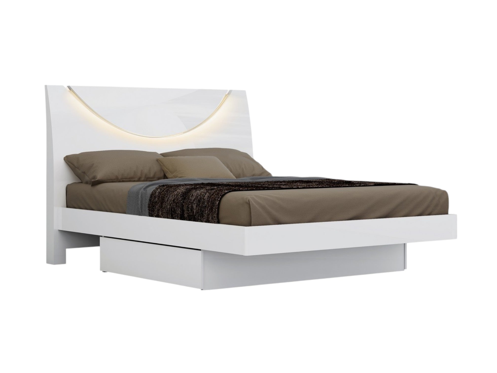 Four Piece White Solid and Manufactured Wood Bedroom Set With Mirror-Bedroom Furniture Sets-DECOROLALA