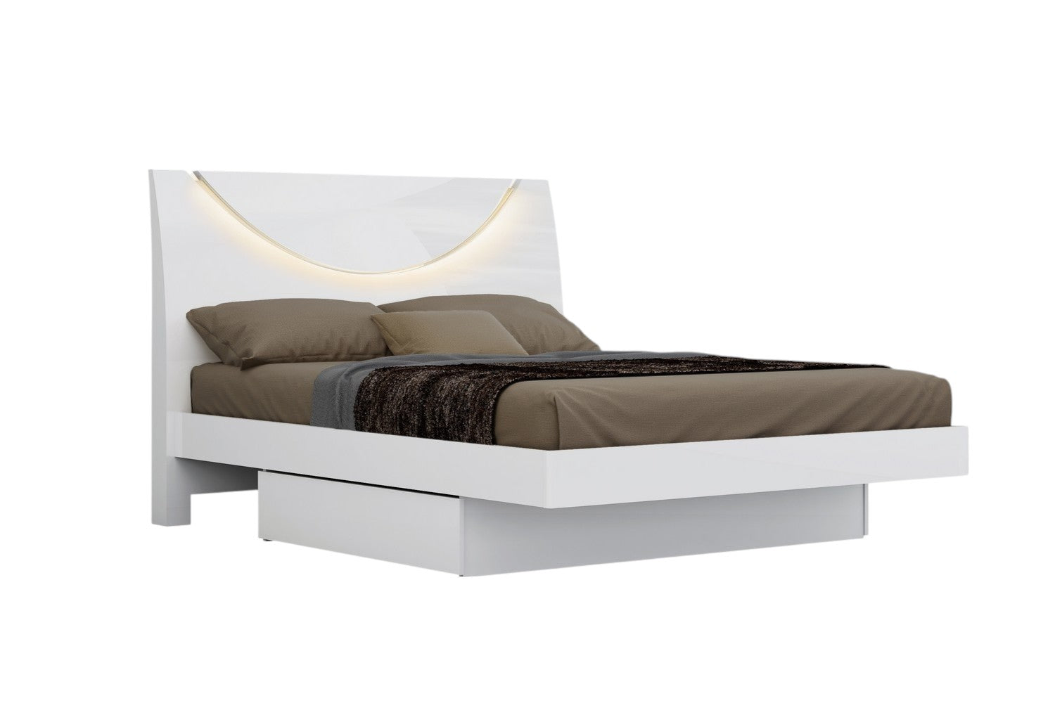 Four Piece White Solid and Manufactured Wood Bedroom Set With Mirror-Bedroom Furniture Sets-DECOROLALA