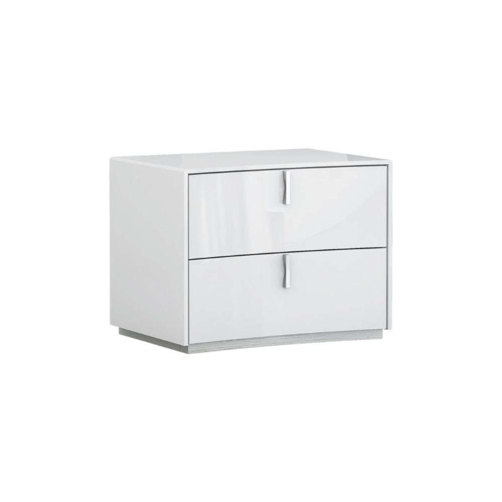 Four Piece White Solid and Manufactured Wood Bedroom Set With Mirror-Bedroom Furniture Sets-DECOROLALA