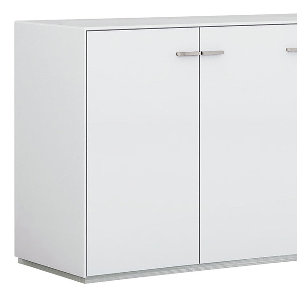 72" White Buffet Table with Four Doors-Sideboards-DECOROLALA