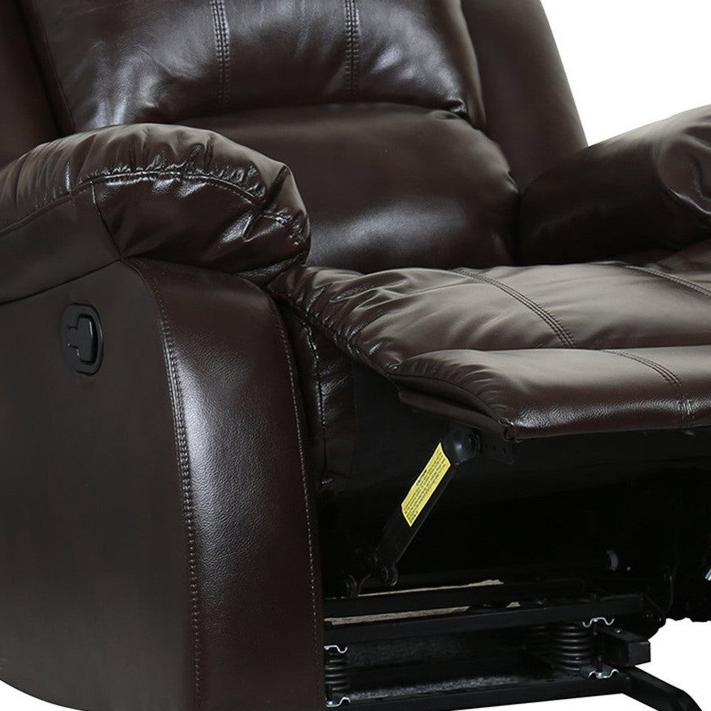 36" X 38" X 40" Brown Chair-Recliners-DECOROLALA