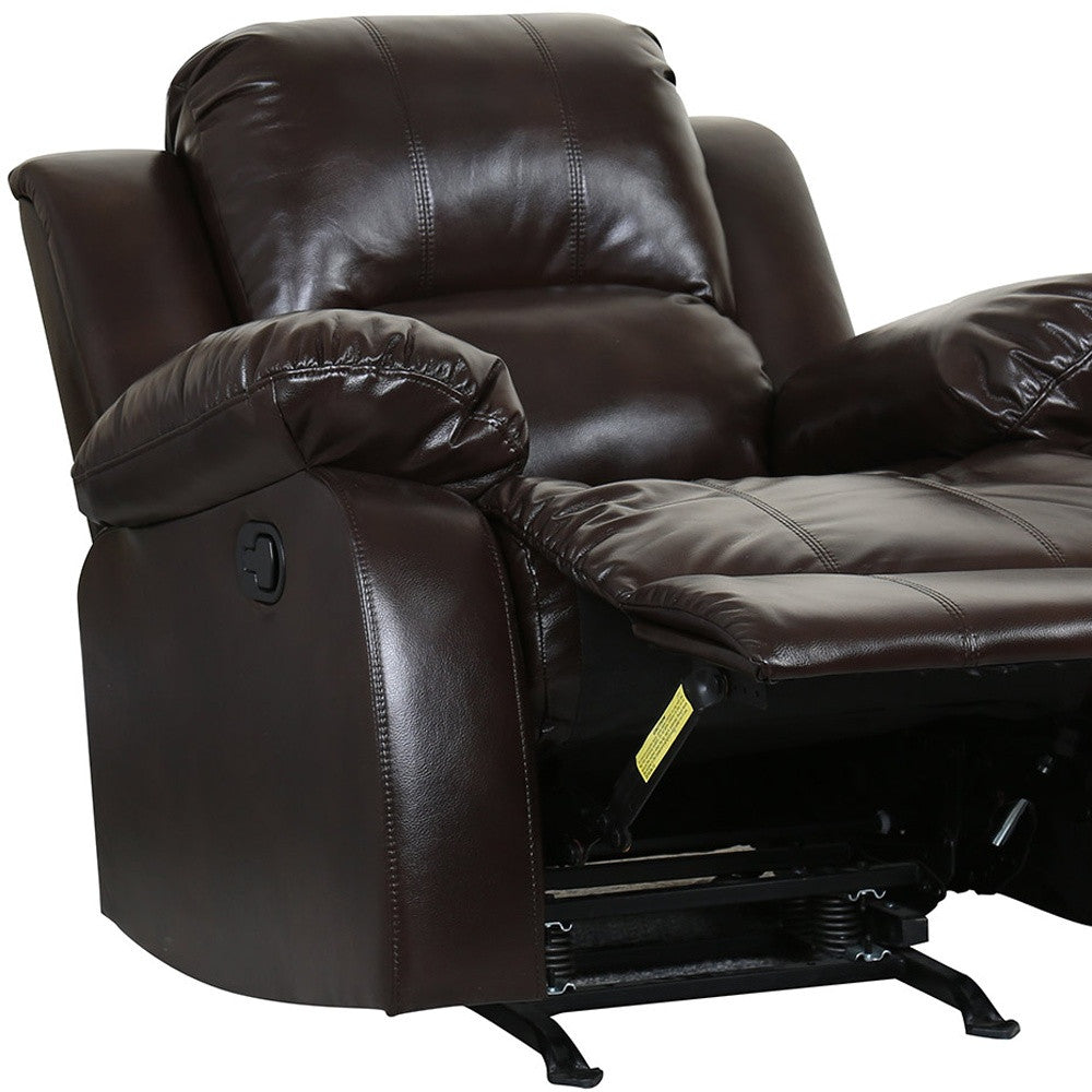 36" X 38" X 40" Brown Chair-Recliners-DECOROLALA