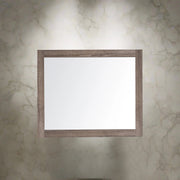 36" Rectangular Mirror with Soft Oak Frame