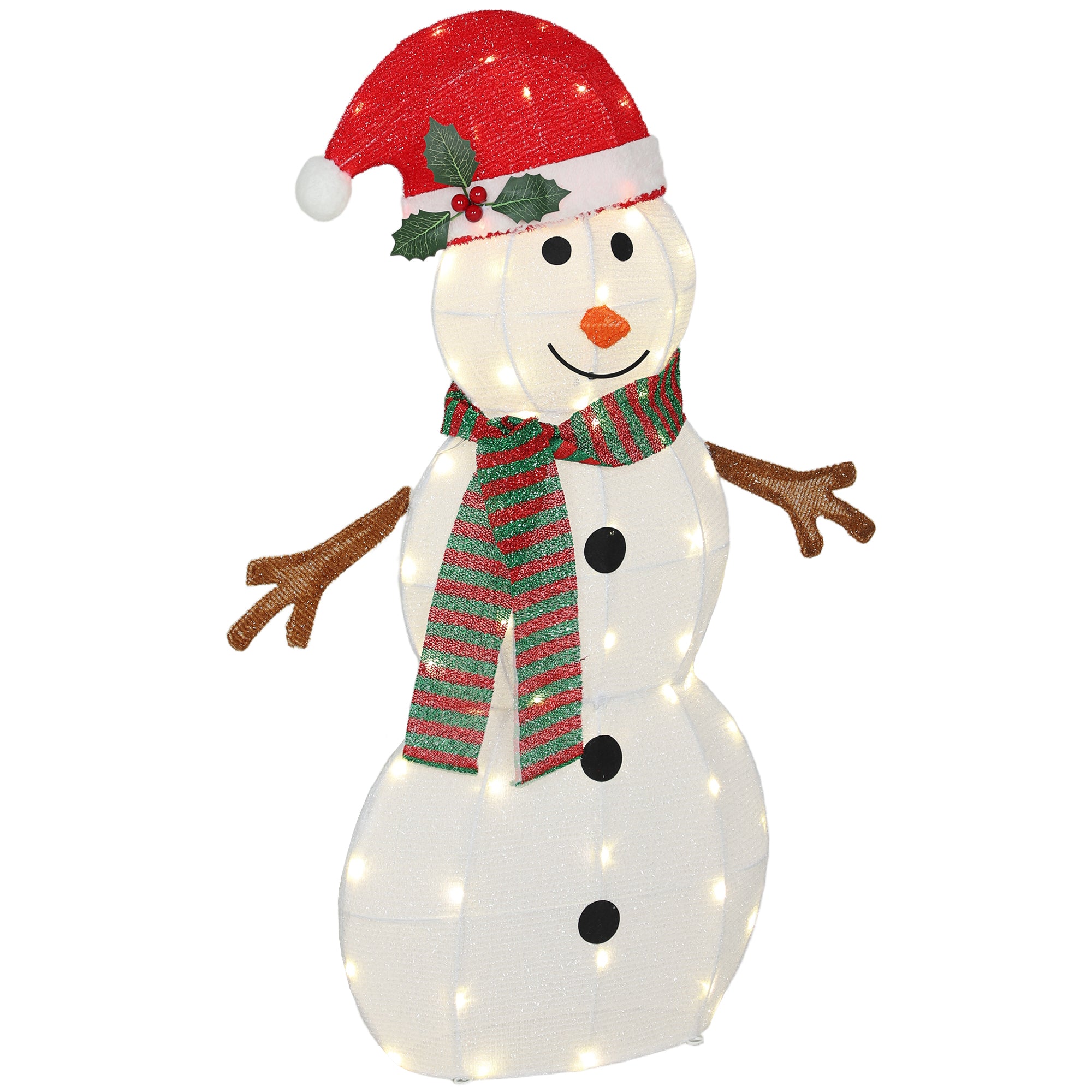 36.6" Outdoor Lighted Snowman - IP44 Waterproof LED-Home Furnishings > Holiday & Seasonal > Christmas Decorations-DECOROLALA
