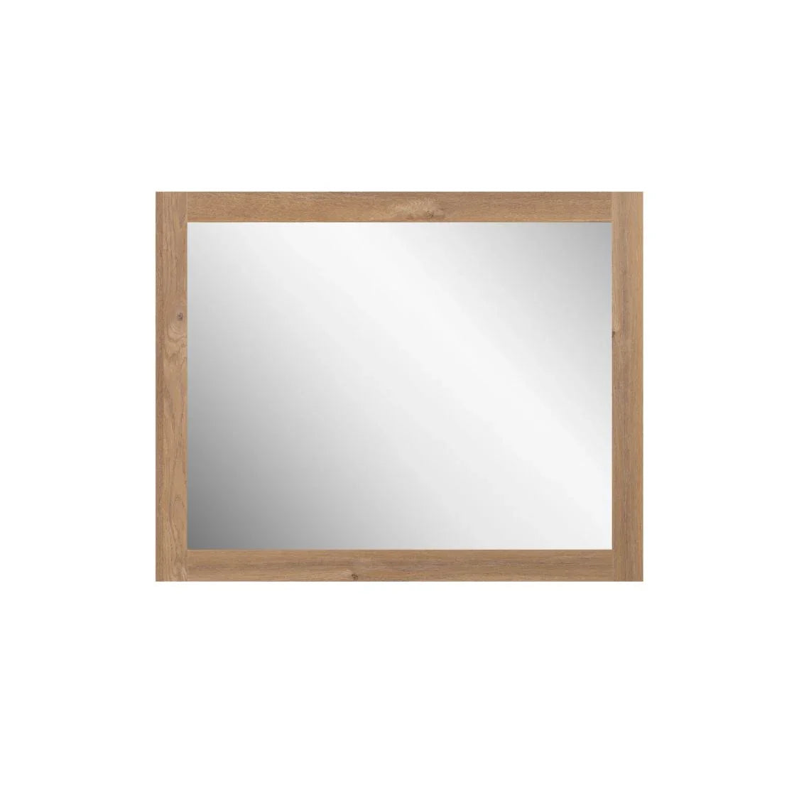 36" Rectangular Mirror with Rough Oak Frame