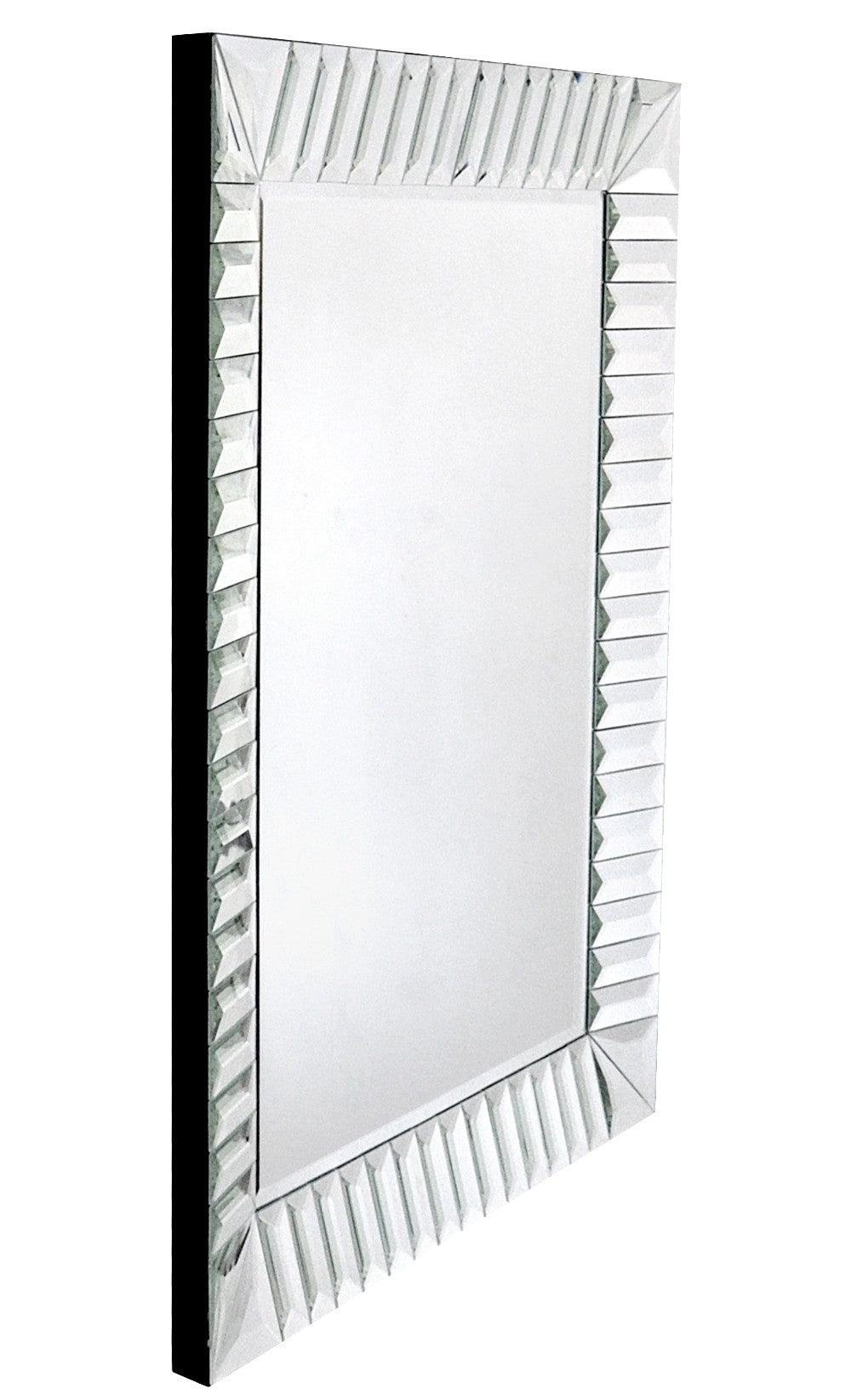 37" Clear Glass Framed Accent Mirror-Mirrors-DECOROLALA