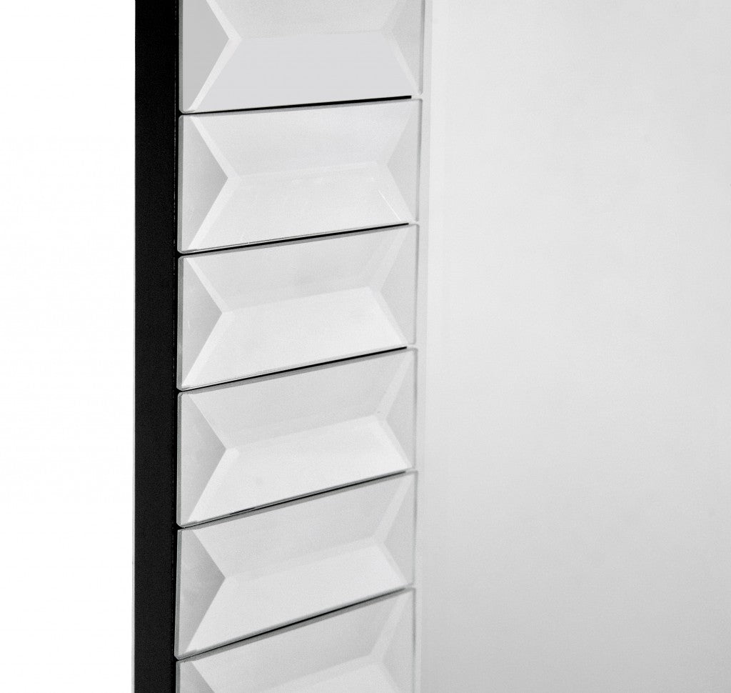 37" Clear Glass Framed Accent Mirror-Mirrors-DECOROLALA