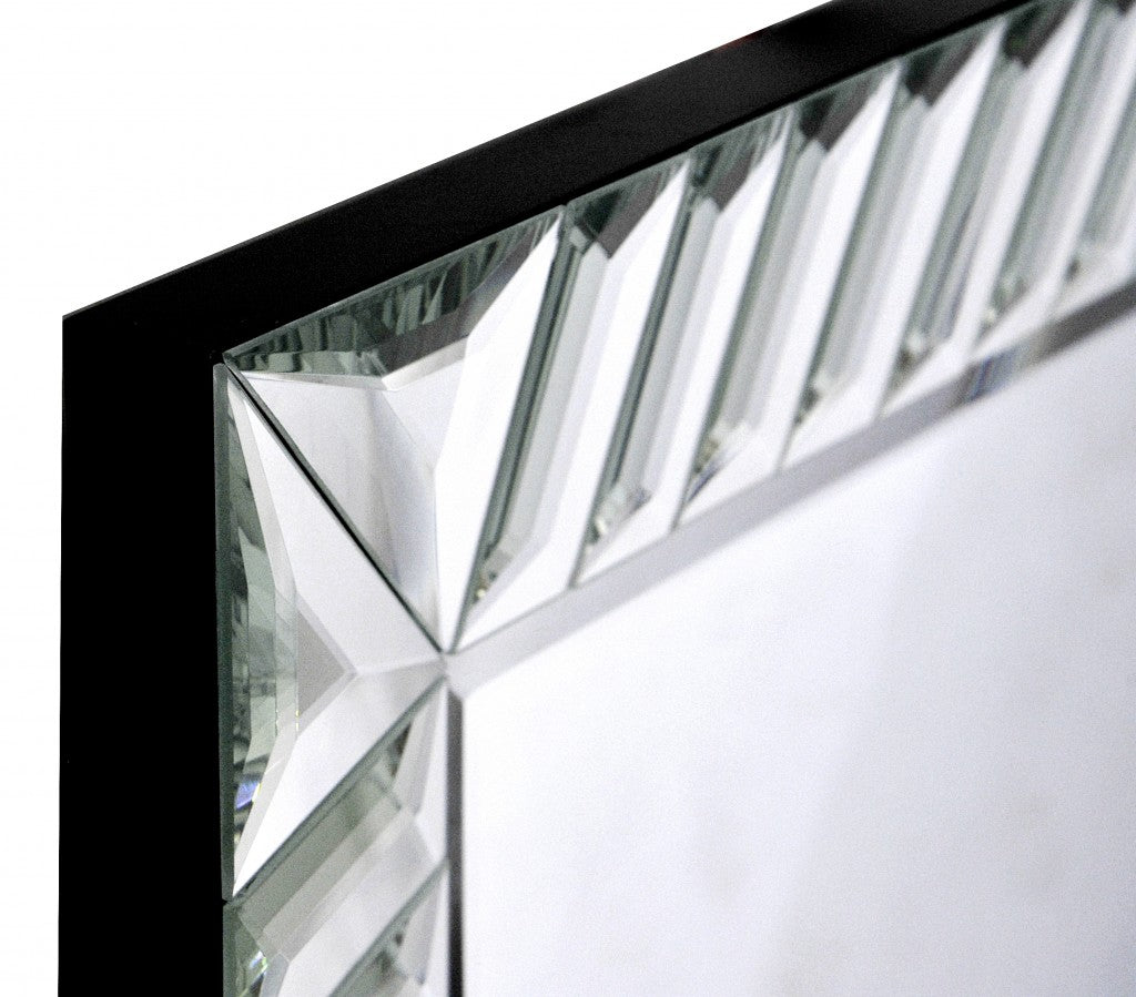 37" Clear Glass Framed Accent Mirror-Mirrors-DECOROLALA