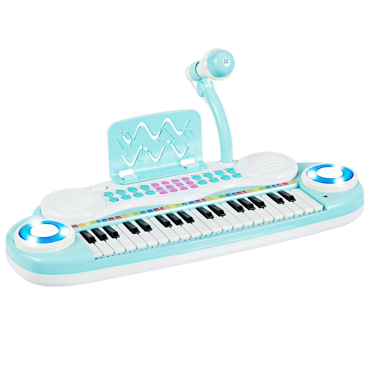 37-Key Electronic Keyboard Piano with Microphone - ABS Plastic-Pianos & Keyboards-DECOROLALA