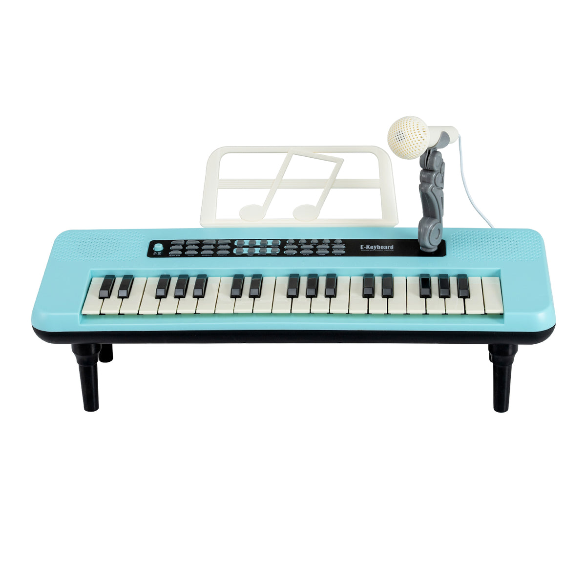 Clavier piano jouet musical portable pour enfants à 37 touches avec microphone et pupitre