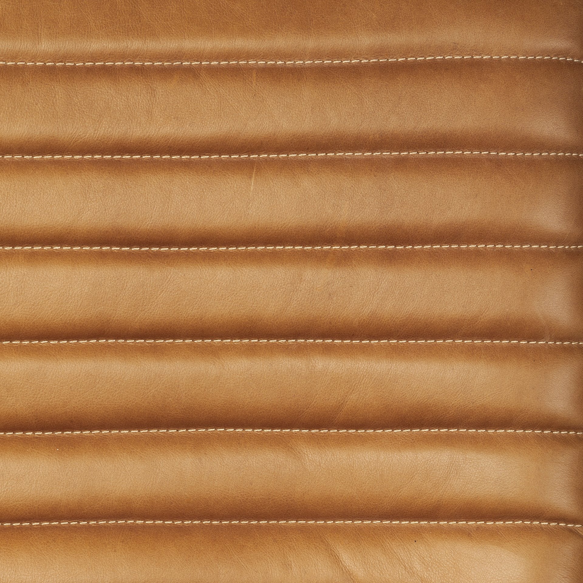 37" Tan and Black Faux Leather Tufted Lounge Chair-Accent Chairs-DECOROLALA