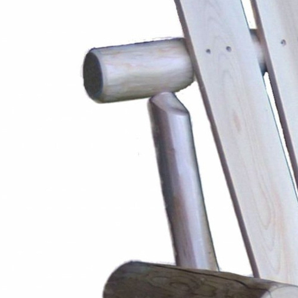 59" Natural Solid Wood Adirondack Chair-3