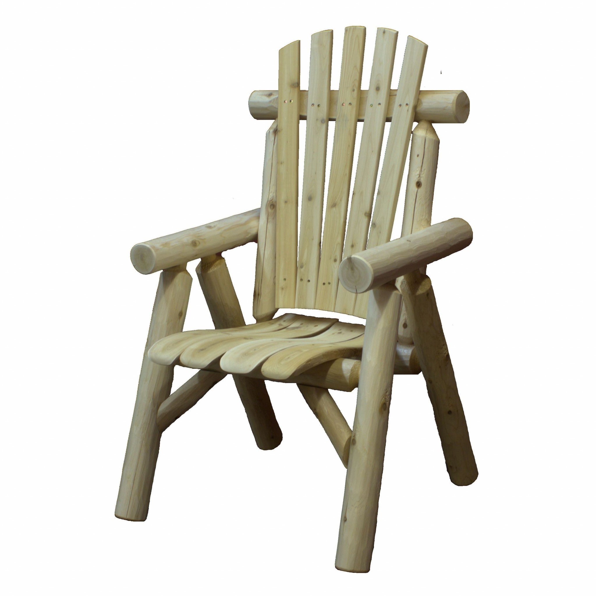 28" X 26" X 42" Natural Wood Dining Chair-0