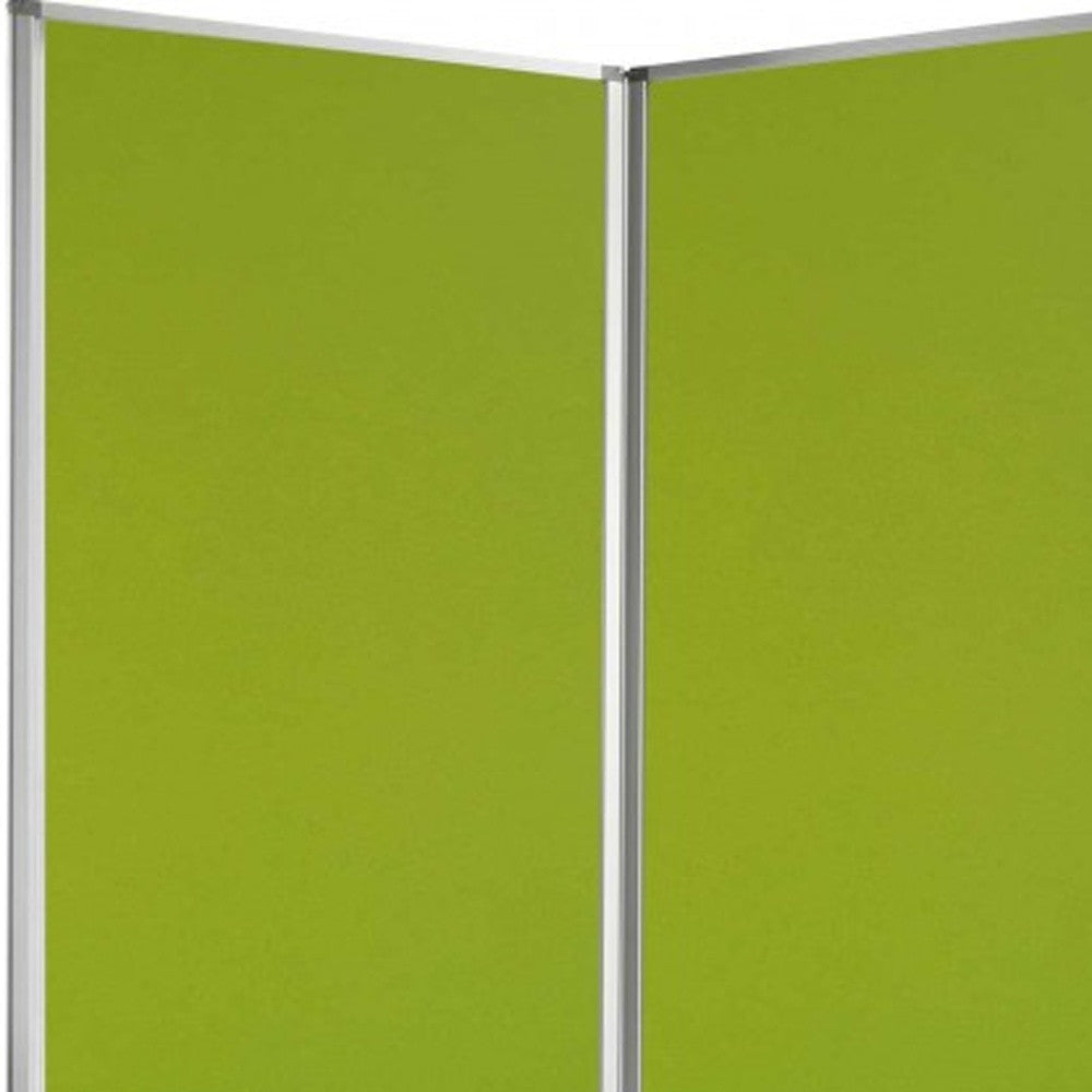 318" X 1" X 71" Green, Metal, 9 Panel, Screen-Room Dividers-DECOROLALA