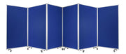 212 X 1 X 71 Blue Metal 6 Panel Screen-Room Dividers-DECOROLALA