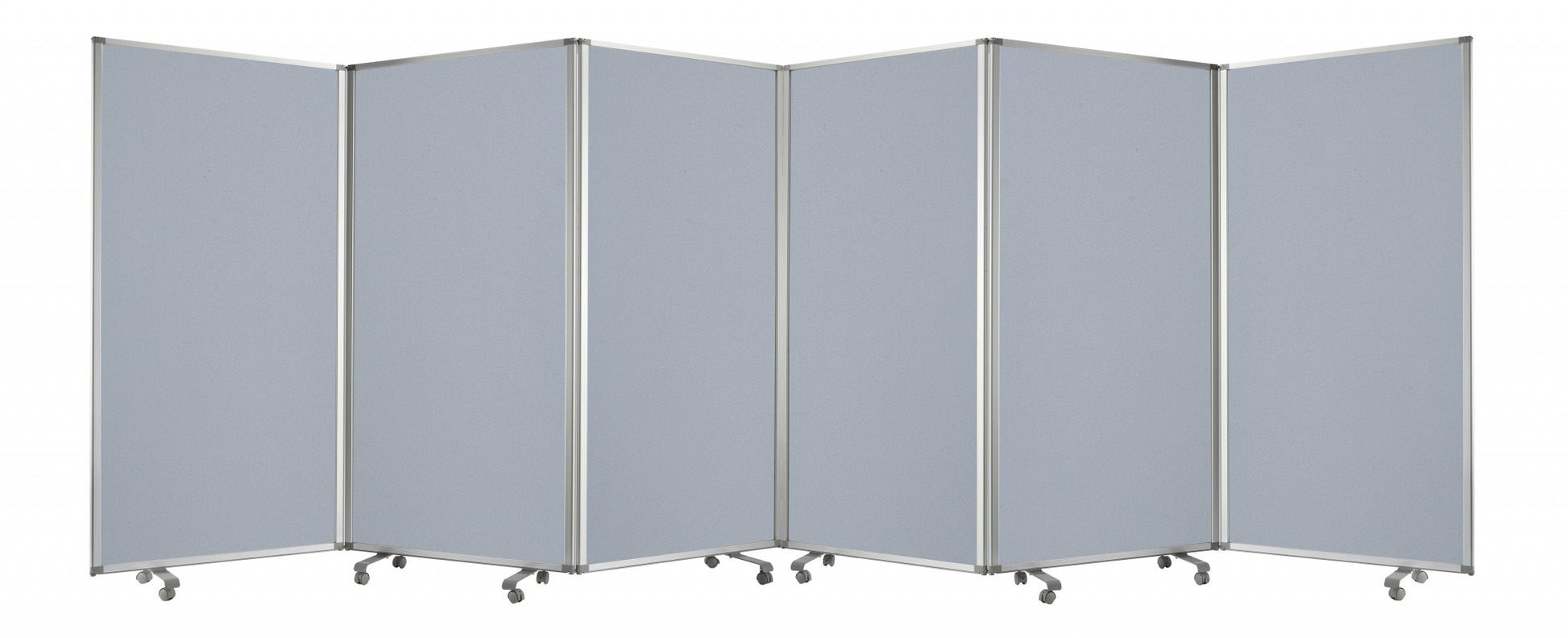 212 X 1 X 71 Metal Grey 6 Panel Screen-Room Dividers-DECOROLALA