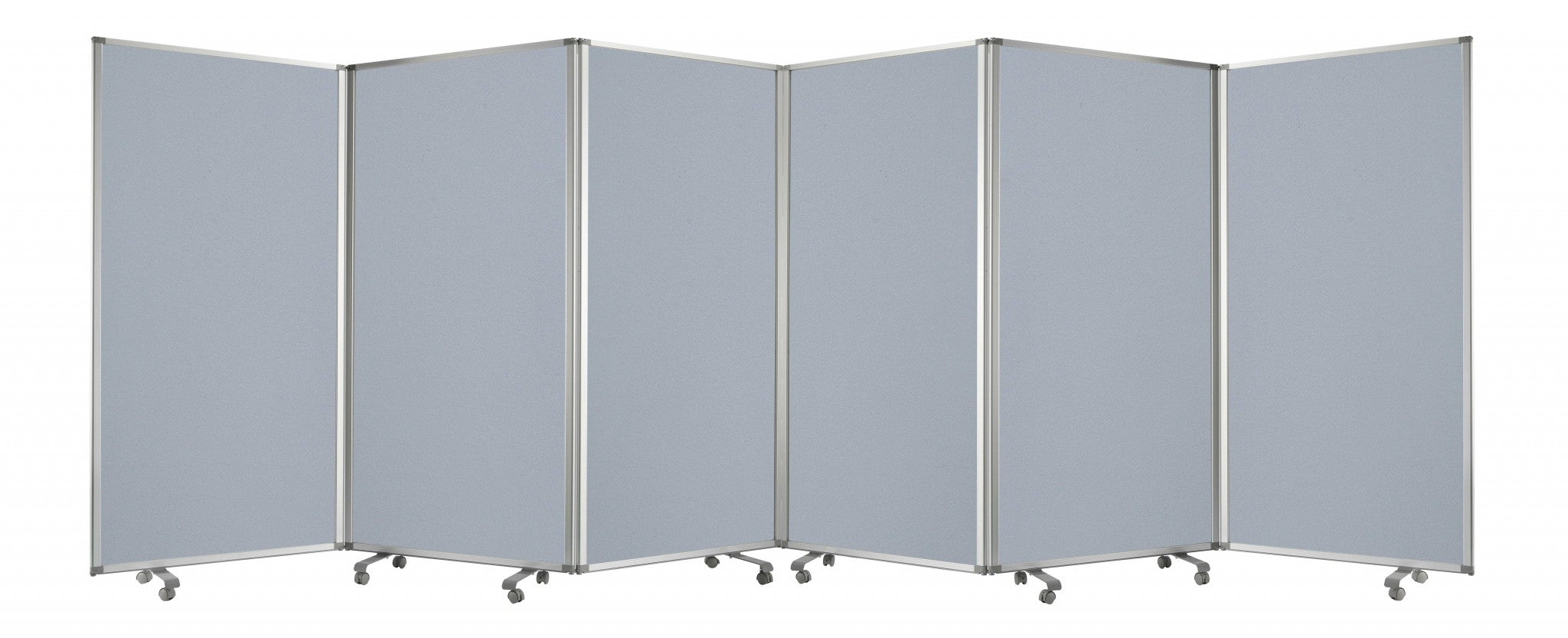 212 X 1 X 71 Metal Grey 6 Panel Screen-Room Dividers-DECOROLALA