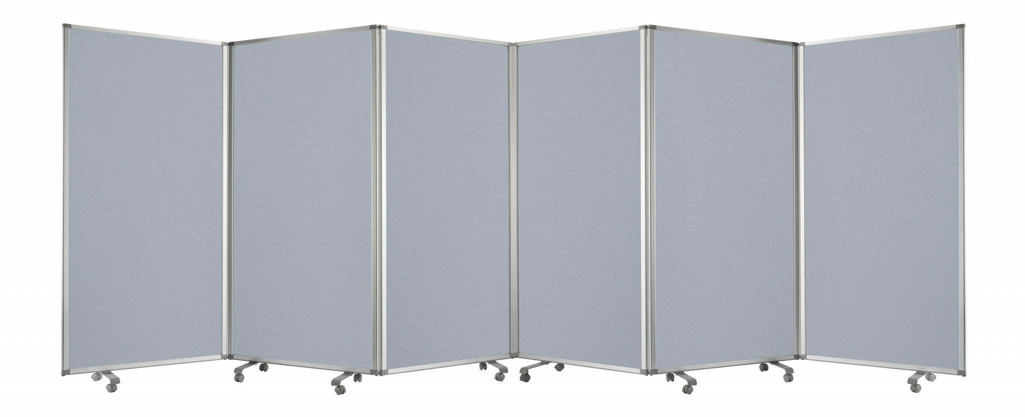 212 X 1 X 71 Metal Grey 6 Panel Screen-Room Dividers-DECOROLALA