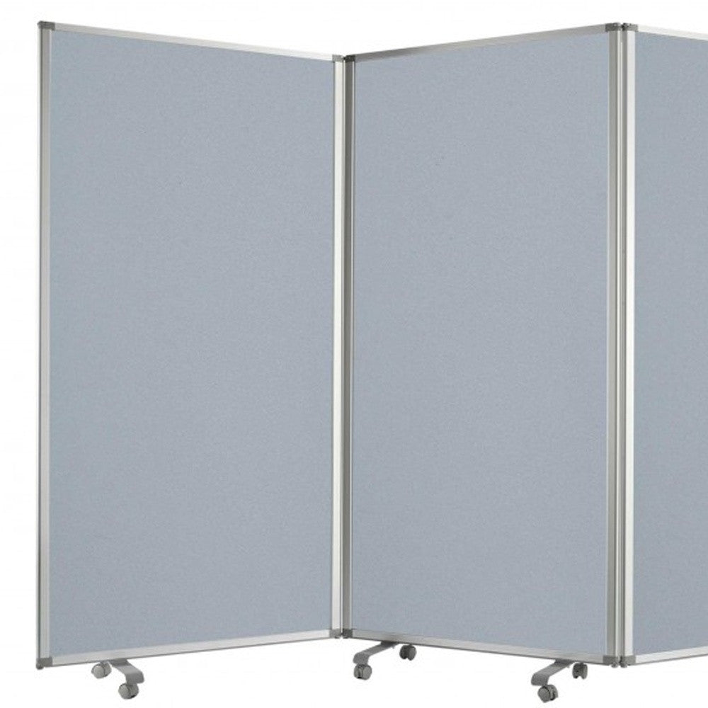 318" X 1" X 71" Metal, Grey, 9 Panel, Screen-Room Dividers-DECOROLALA