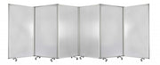 212 X 1 X 71 Clear Metal 6 Panel Resilient Screen-Room Dividers-DECOROLALA