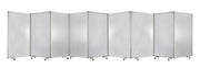 318" X 1" X 71" Clear Metal 9 Panel Resilient Screen-Room Dividers-DECOROLALA