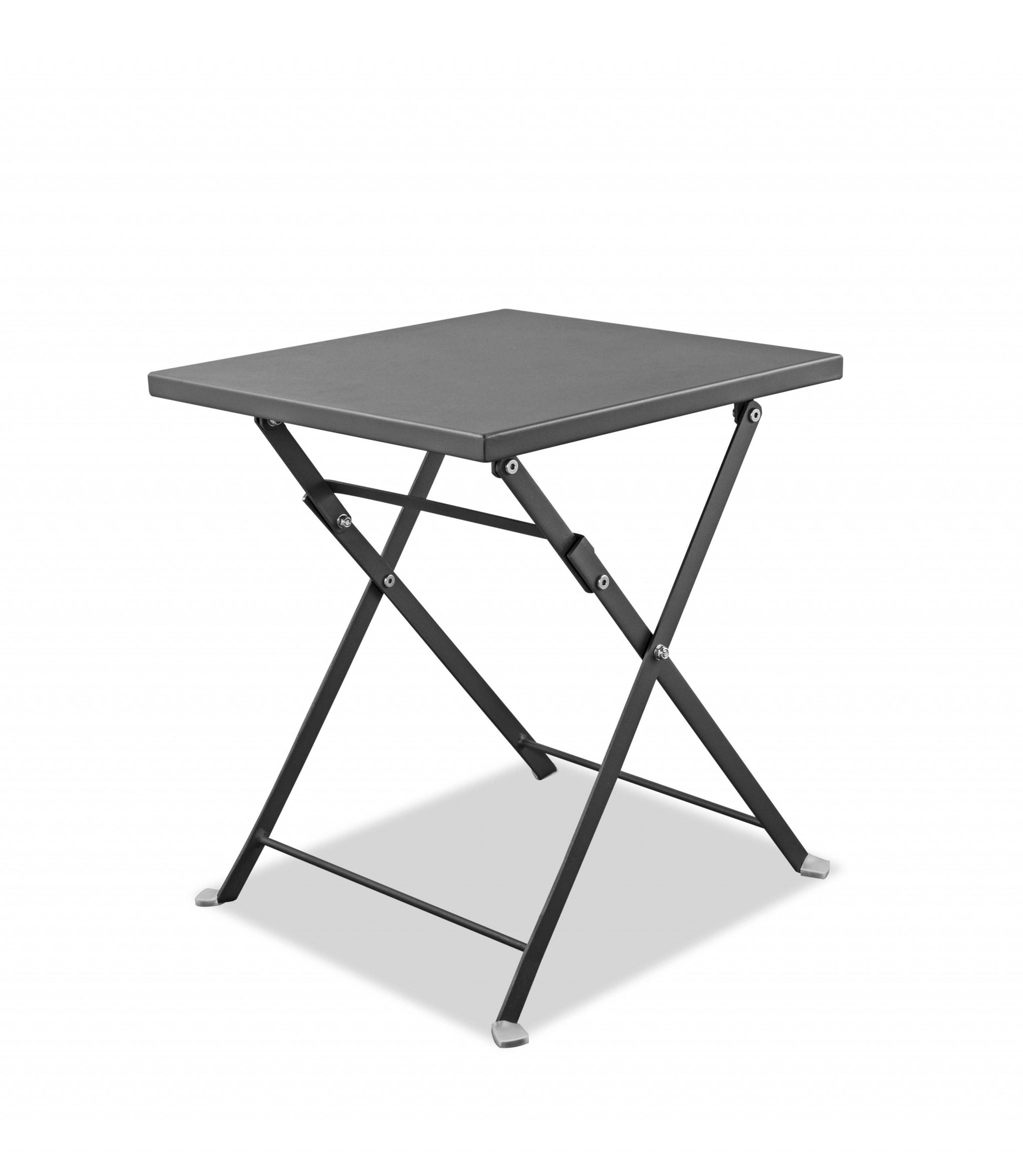 18" Gray Stainless Steel Square End Table-Outdoor Tables-DECOROLALA