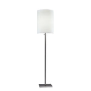 61" Silver Metal Floor Lamp With Fabric Shade-0