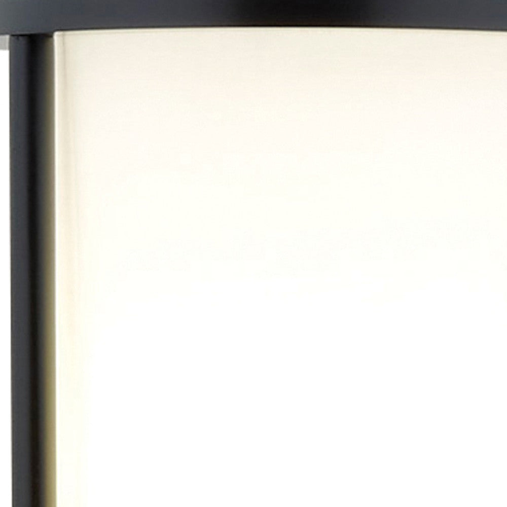 63" Black Wood Column Floor Lamp With White Fabric Cylinder Shade-Floor Lamps-DECOROLALA