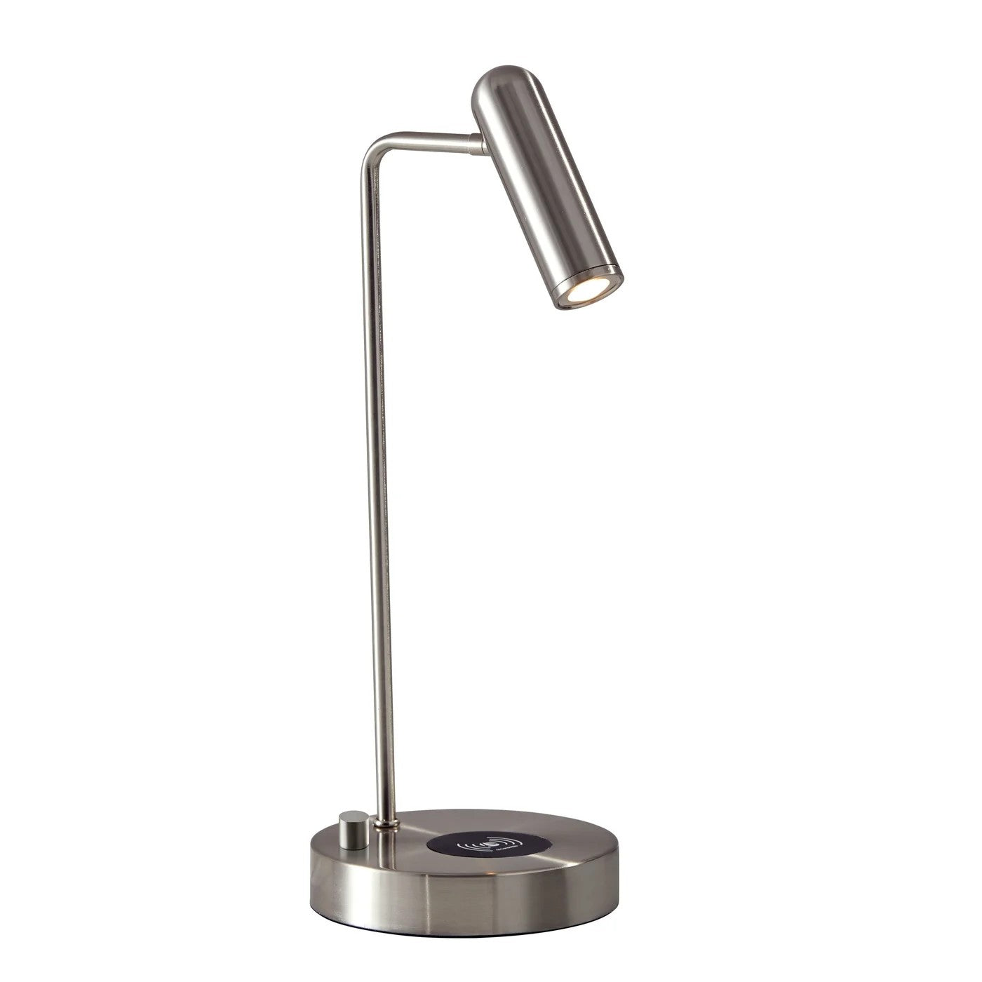 17" Silver Desk Lamp with USB and Wireless Charging-0