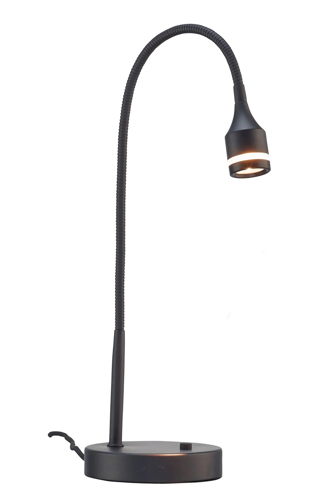 18" Black Metal Adjustable LED Desk Lamp-0