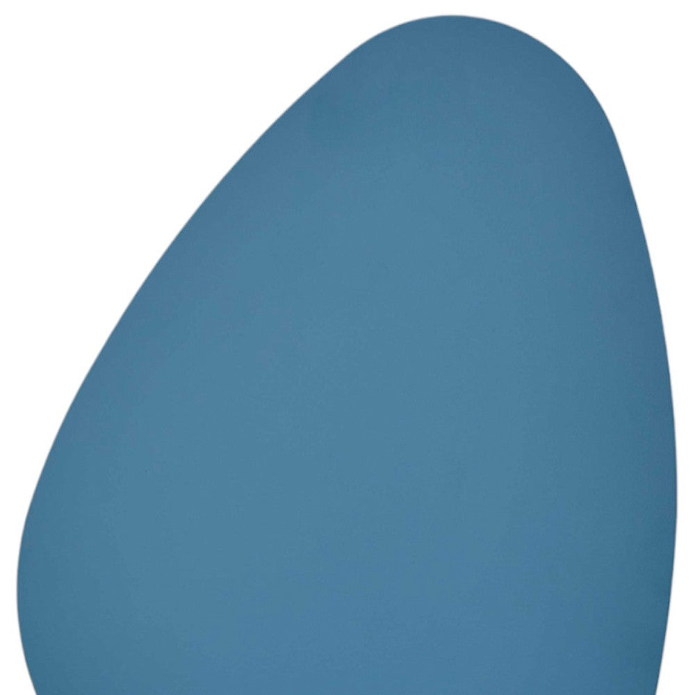 13" Gray Concrete Novelty Bedside Lamp With Aqua Novelty Shade-Table Lamps-DECOROLALA